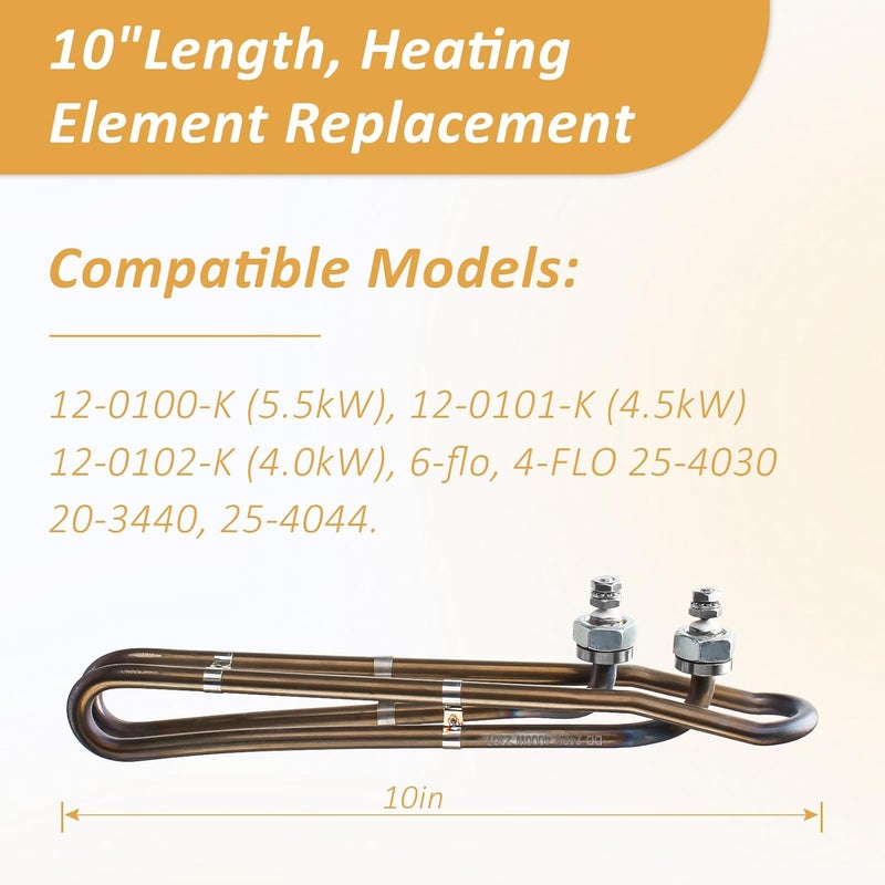 ArrogantF 4.0KW 240V Univeral Heater Element Replacement for Balboa Spa Heater Element 4.0 KW 58104 or Flo-Thru Hot Tub Spas Electric Heaters (10 inch) - Image 5